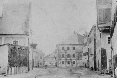 Ortsansicht von Vöcklamarkt aus dem Jahr 1902